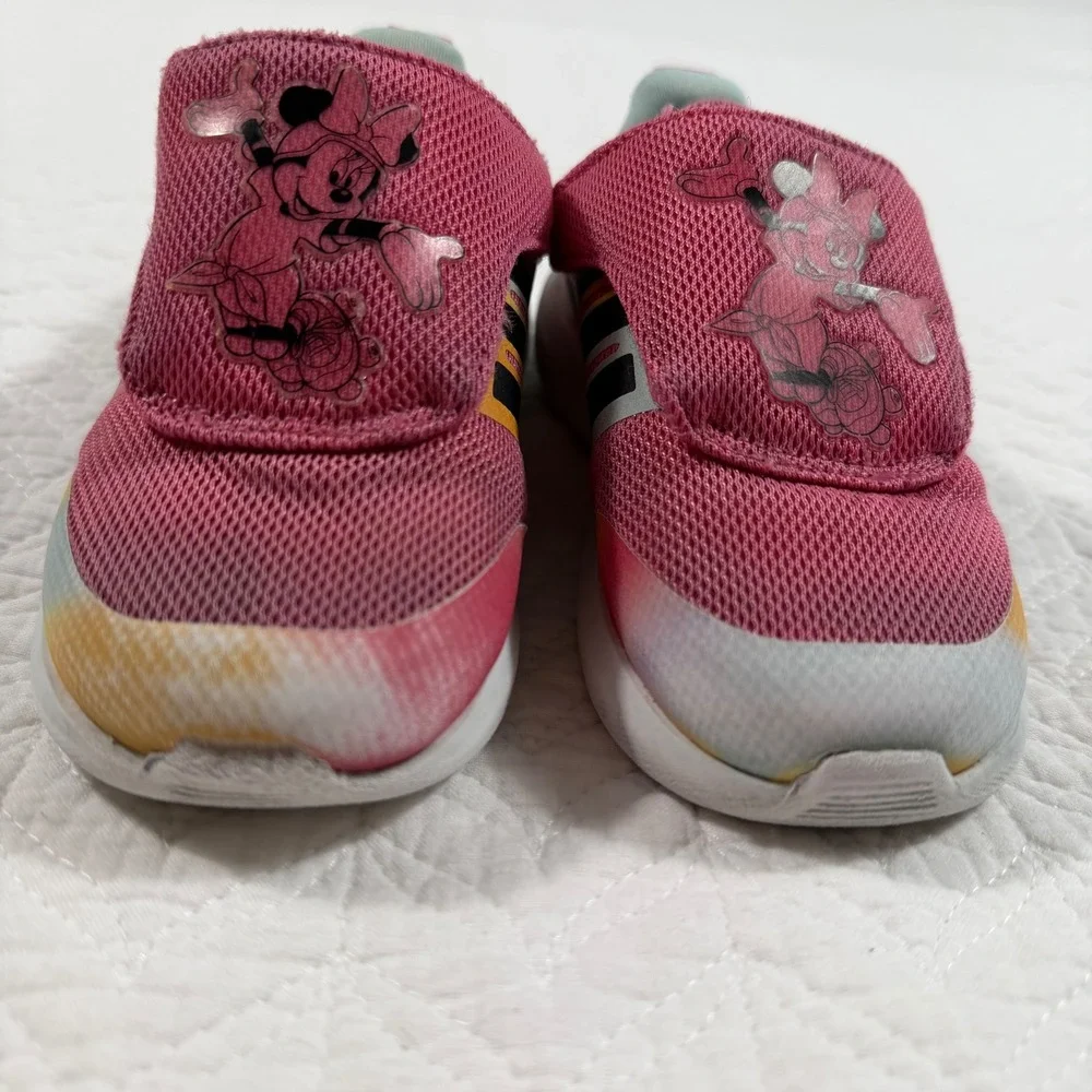 Kids Adidas Minnie Mouse Pink Running Shoes Size 7.5K‎ Toddler Girls
